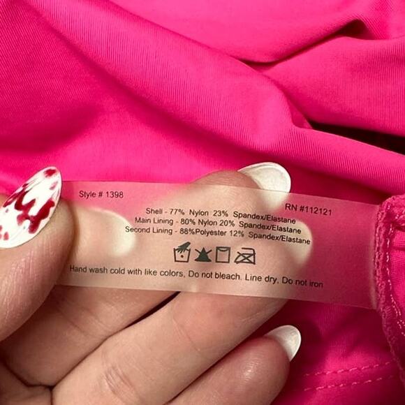 Spanx Paradise Pink Halter Tankini Top Swim - 10 - Picture 9 of 9